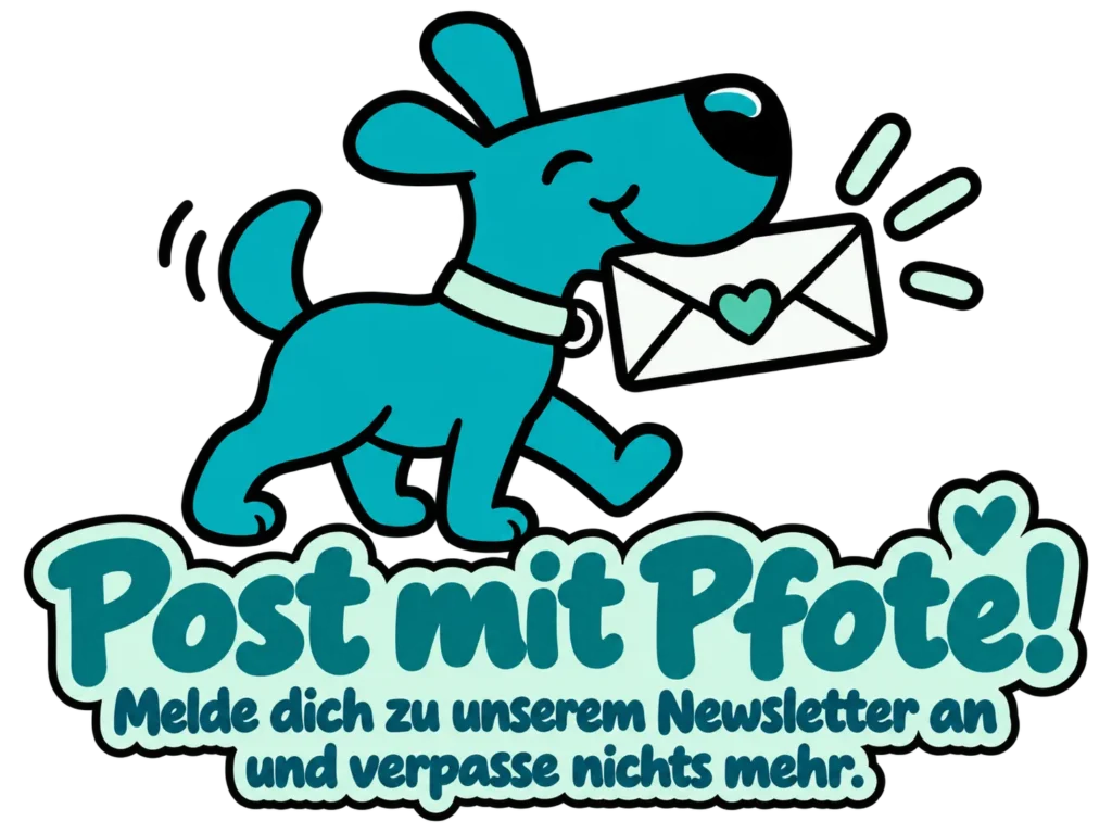 Hund mit Brief und Nachricht